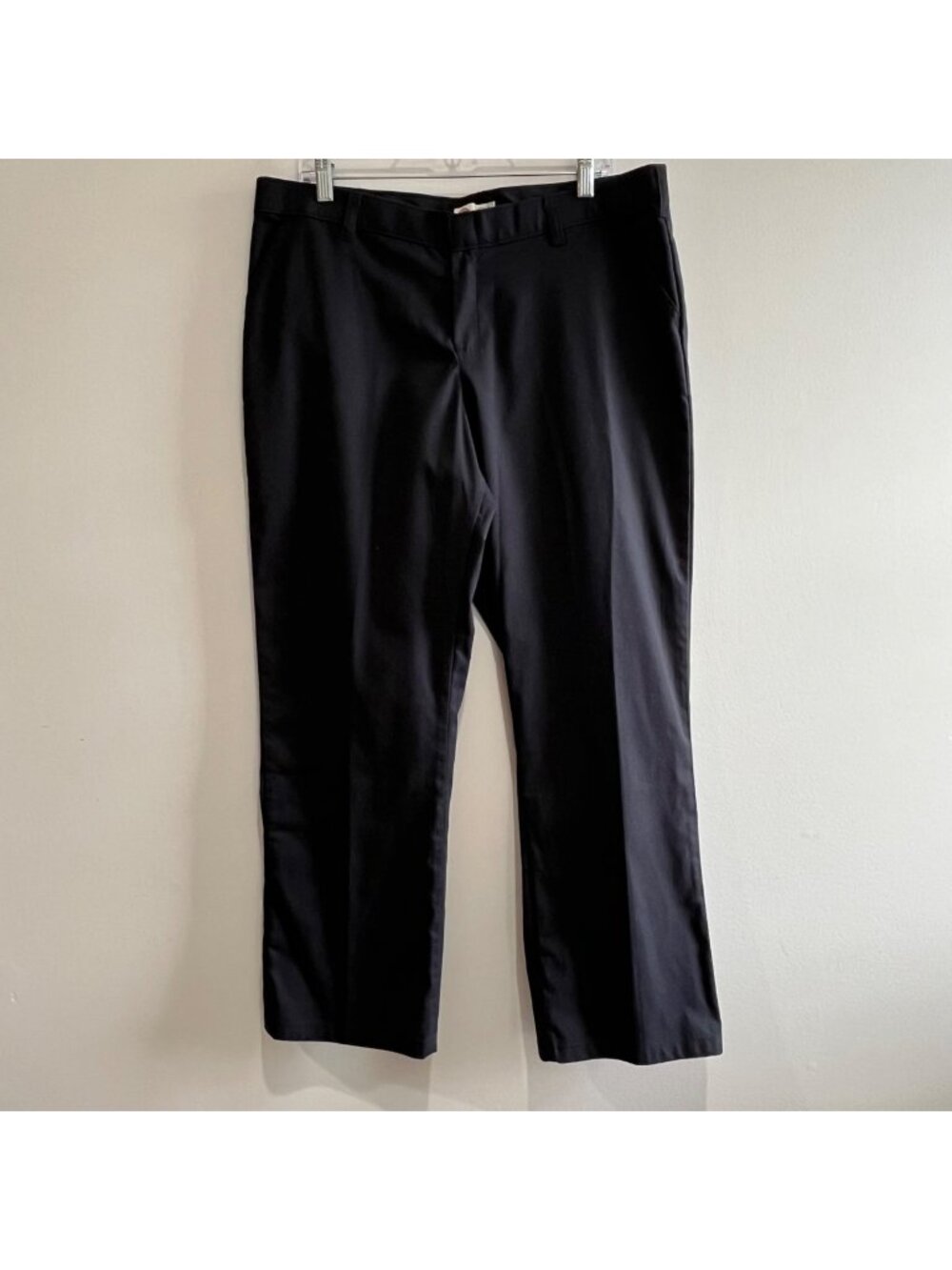 Dickies Flat Front Work Pants Womens 16 Black Crafted For Women FP221
